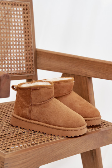 sniega apavi Bērnu apavi  siltināti ar kažokādu brūnas krāsas Mireya