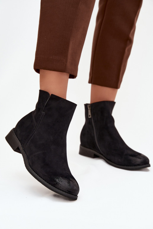 Sieviešu puszābaki ar platiem papēžiem Vinceza 39961 Melns