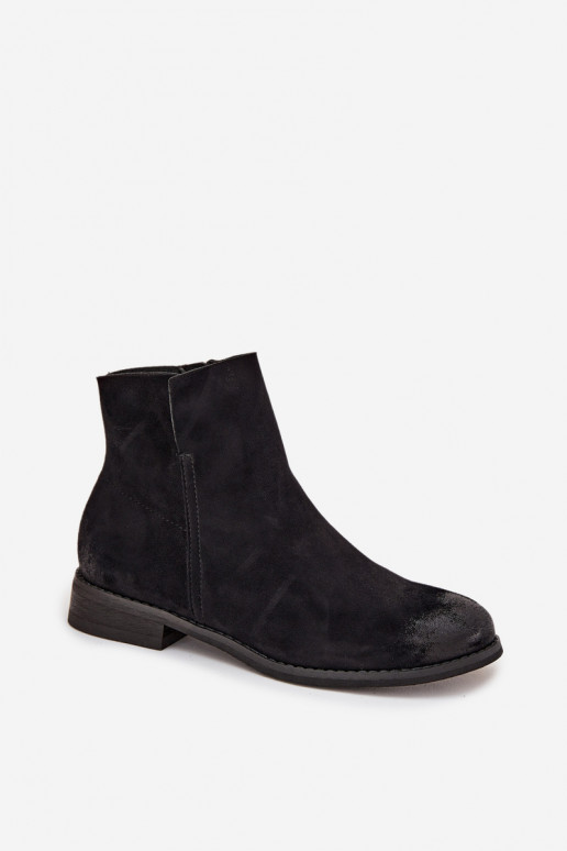 Sieviešu puszābaki ar platiem papēžiem Vinceza 39961 Melns