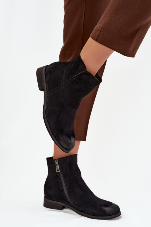 Sieviešu puszābaki ar platiem papēžiem Vinceza 39961 Melns