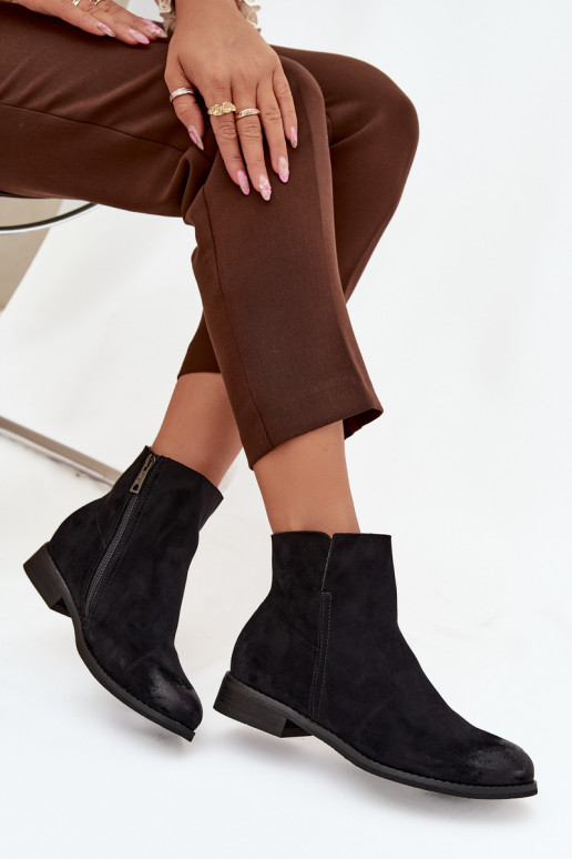 Sieviešu puszābaki ar platiem papēžiem Vinceza 39961 Melns