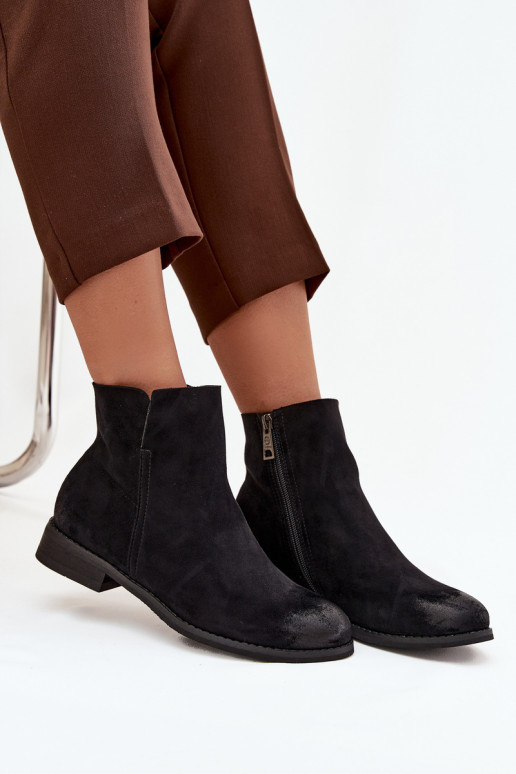 Sieviešu puszābaki ar platiem papēžiem Vinceza 39961 Melns