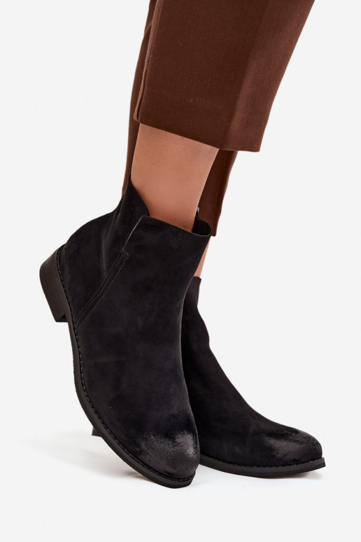 Sieviešu puszābaki ar platiem papēžiem Vinceza 39961 Melns