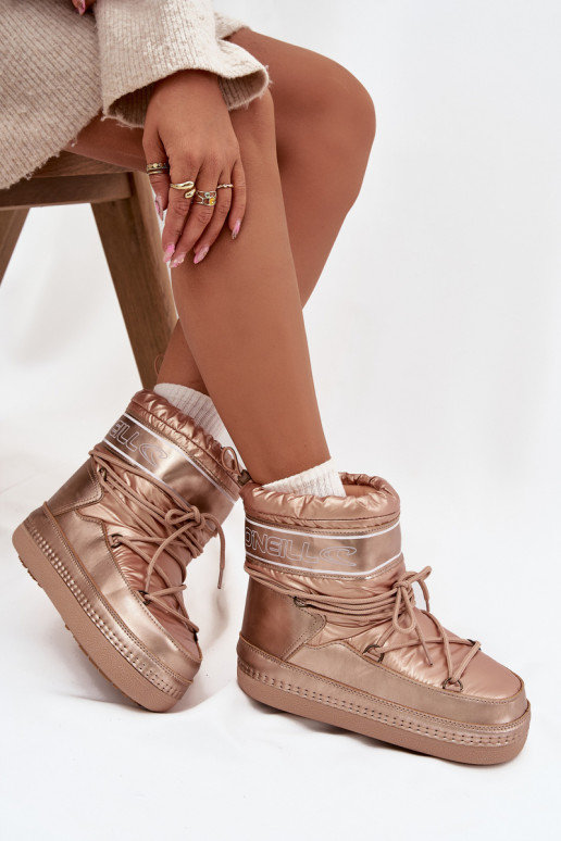 sniega apavi  ar stilīgām detaļām O'NEILL LISA WOMEN HIGH 90253012.99U Zelta krāsas