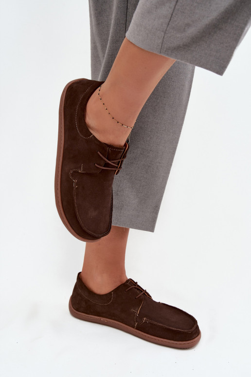 apavi  Typu Barefoot Z Naturalnego Zamszu Zazoo 327 Czekoladowe apavi  Typu Barefoot Z Naturalnego Zamszu Zazoo 327 Czekoladowe