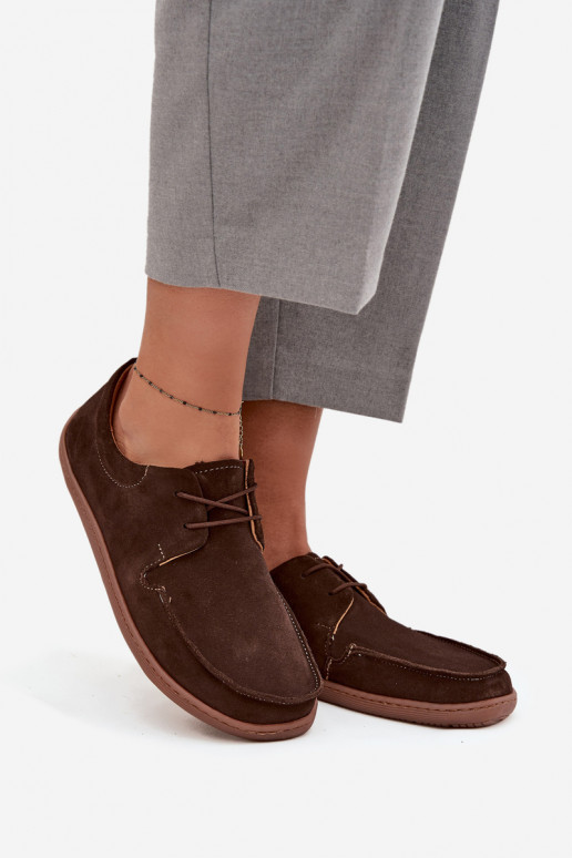 apavi  Typu Barefoot Z Naturalnego Zamszu Zazoo 327 Czekoladowe apavi  Typu Barefoot Z Naturalnego Zamszu Zazoo 327 Czekoladowe