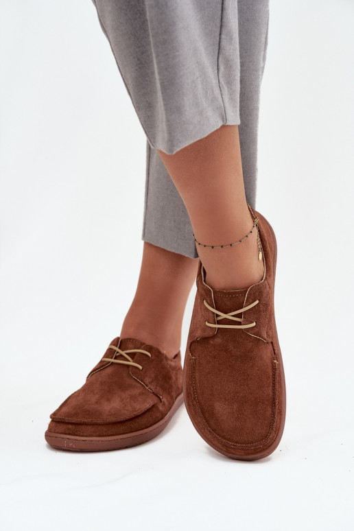 apavi  Typu Barefoot Z Naturalnego Zamszu Zazoo 327 brūnas krāsas apavi  Typu Barefoot Z Naturalnego Zamszu Zazoo 327 brūnas krāsas