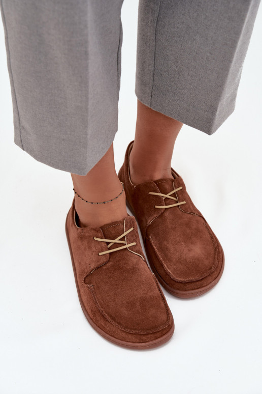 apavi  Typu Barefoot Z Naturalnego Zamszu Zazoo 327 brūnas krāsas apavi  Typu Barefoot Z Naturalnego Zamszu Zazoo 327 brūnas krāsas