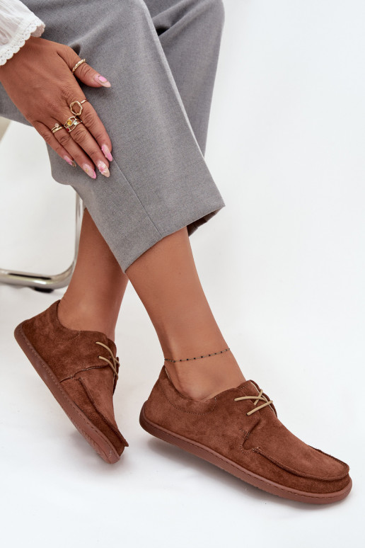 apavi  Typu Barefoot Z Naturalnego Zamszu Zazoo 327 brūnas krāsas apavi  Typu Barefoot Z Naturalnego Zamszu Zazoo 327 brūnas krāsas