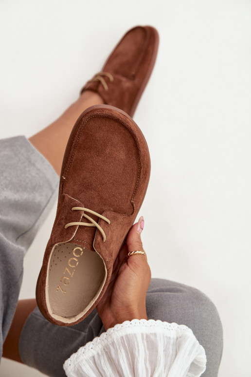 apavi  Typu Barefoot Z Naturalnego Zamszu Zazoo 327 brūnas krāsas apavi  Typu Barefoot Z Naturalnego Zamszu Zazoo 327 brūnas krāsas