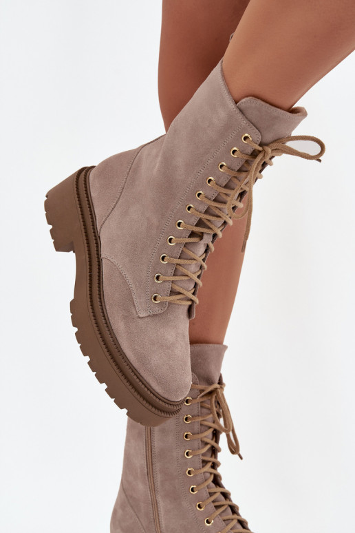 zābaki  Z Naturalnego zamšādas siltināti Zazoo 4213 smilšu krāsas