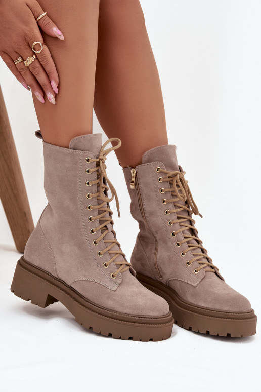 zābaki  Z Naturalnego zamšādas siltināti Zazoo 4213 smilšu krāsas