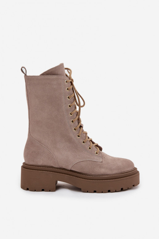 zābaki  Z Naturalnego zamšādas siltināti Zazoo 4213 smilšu krāsas