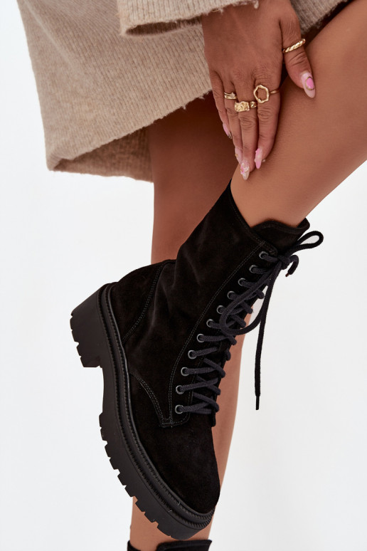 zābaki  Z Naturalnego zamšādas siltināti Zazoo 4213 Melns