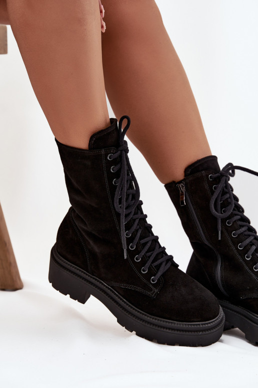 zābaki  Z Naturalnego zamšādas siltināti Zazoo 4213 Melns