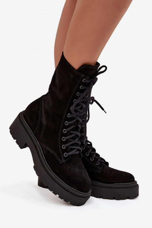 zābaki  Z Naturalnego zamšādas siltināti Zazoo 4213 Melns