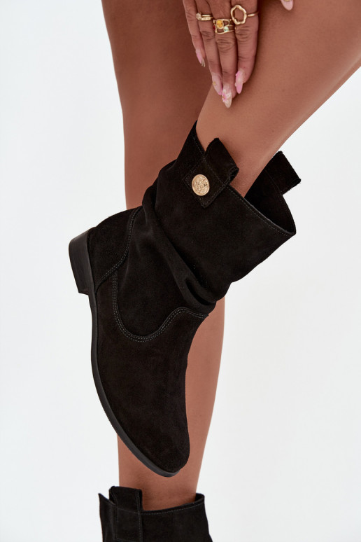 Zamšādas kurpes   siltināti Zazoo 4210 Melns   Zamšādas kurpes   siltināti Zazoo 4210 Melns