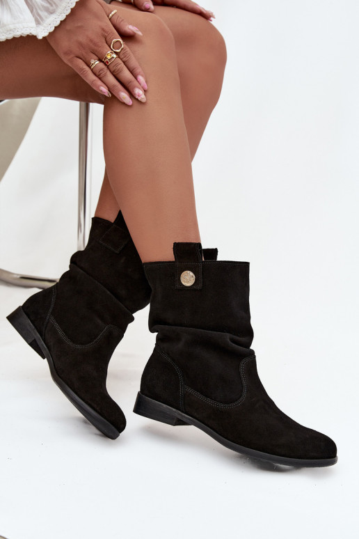 Zamšādas kurpes   siltināti Zazoo 4210 Melns   Zamšādas kurpes   siltināti Zazoo 4210 Melns