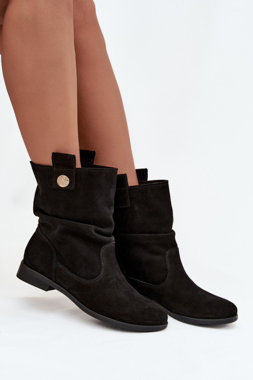 Zamšādas kurpes   siltināti Zazoo 4210 Melns   Zamšādas kurpes   siltināti Zazoo 4210 Melns