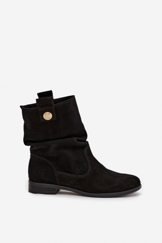 Zamšādas kurpes   siltināti Zazoo 4210 Melns   Zamšādas kurpes   siltināti Zazoo 4210 Melns