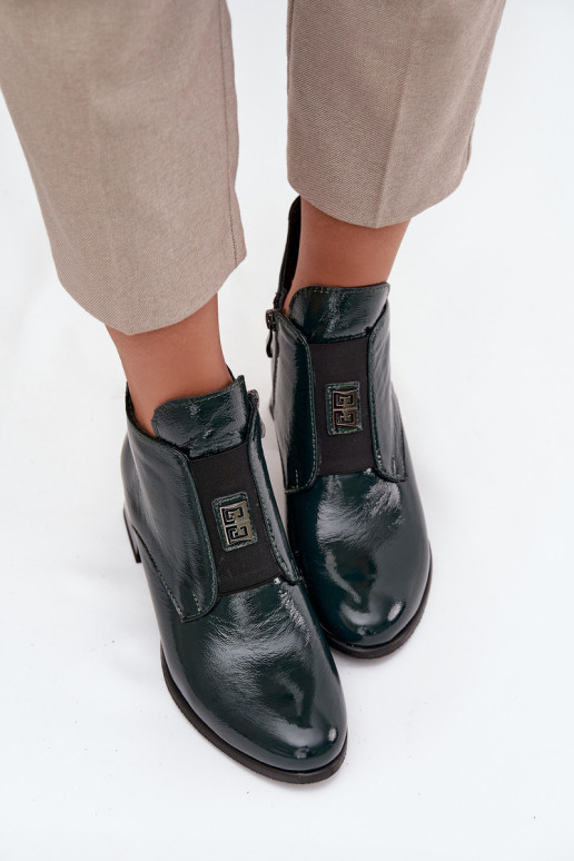   Laque Sieviešu puszābaki   Detalem siltināti Zazoo 60560 haki krāsas