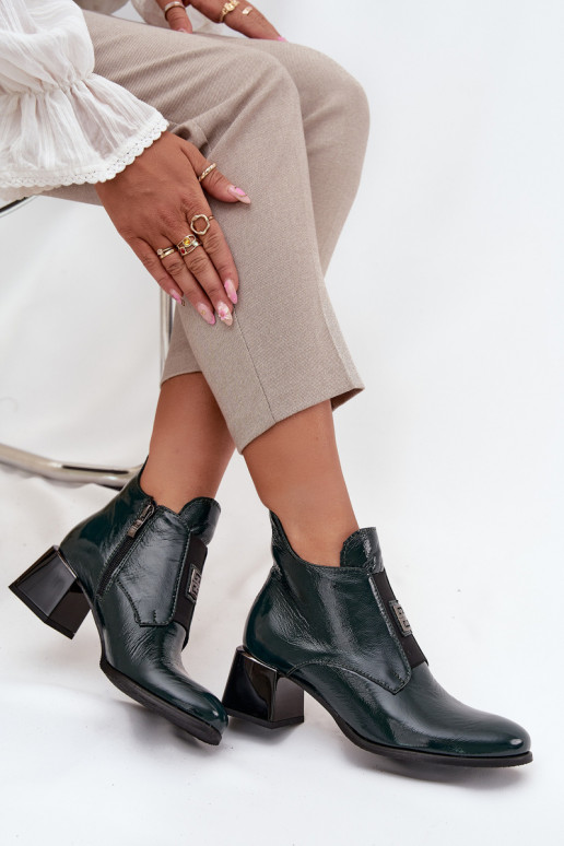   Laque Sieviešu puszābaki   Detalem siltināti Zazoo 60560 haki krāsas