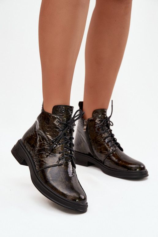 Laque Sieviešu puszābaki siltināti  D&A LZ42-042 Zelta krāsas   Laque Sieviešu puszābaki siltināti  D&A LZ42-042 Zelta krāsas