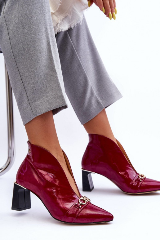 sieviešu zābaki ar papēdi  05262-15 rozā krāsas