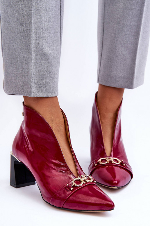 sieviešu zābaki ar papēdi  05262-15 rozā krāsas