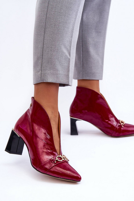 sieviešu zābaki ar papēdi  05262-15 rozā krāsas