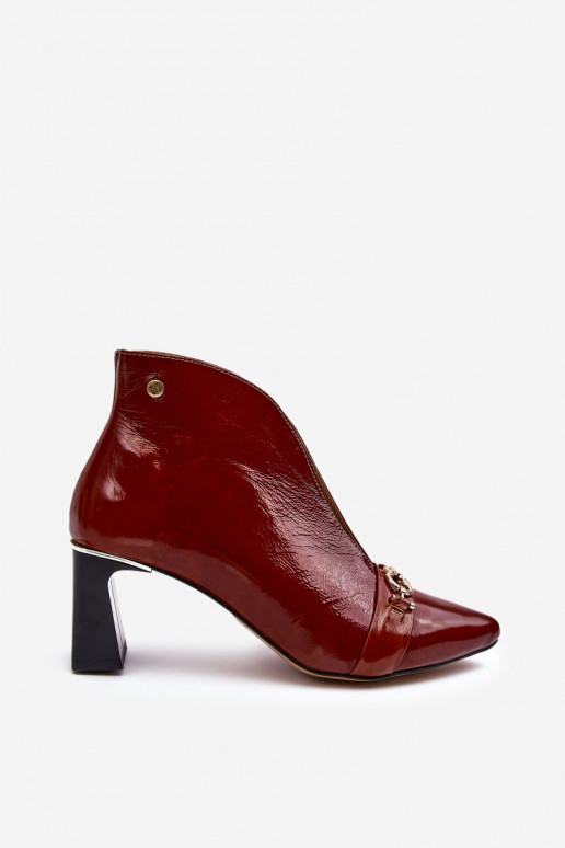 sieviešu zābaki ar papēdi  05262-02 brūnas krāsas