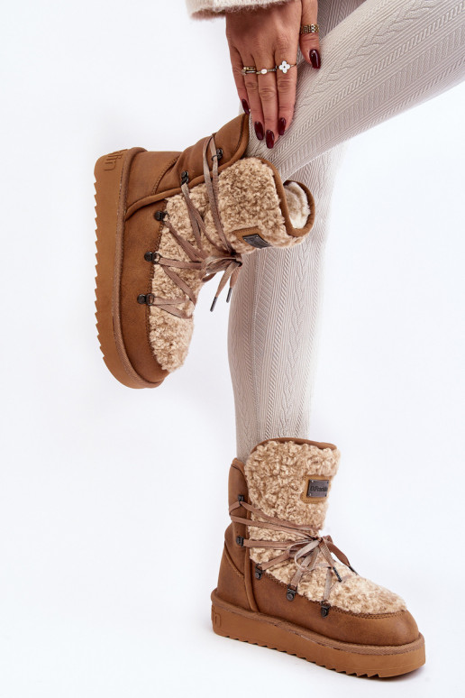 ūdensdrošs sniega apavi ar platformu  D.Franklin DFSH370004 brūnas krāsas