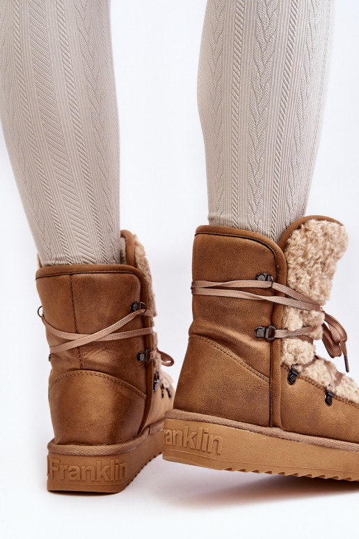 ūdensdrošs sniega apavi ar platformu  D.Franklin DFSH370004 brūnas krāsas