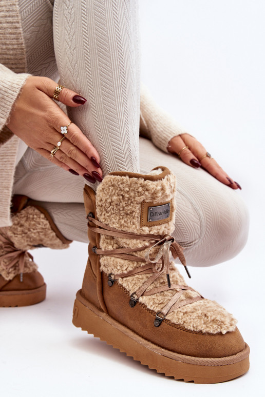 ūdensdrošs sniega apavi ar platformu  D.Franklin DFSH370004 brūnas krāsas