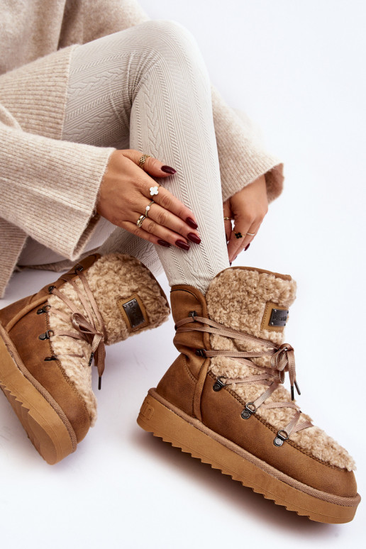 ūdensdrošs sniega apavi ar platformu  D.Franklin DFSH370004 brūnas krāsas