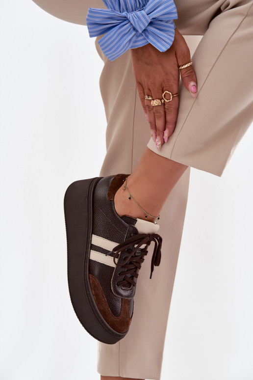 modeļa apavi  ar platformu Zazoo 3775 Czekoladowe    modeļa apavi  ar platformu Zazoo 3775 Czekoladowe