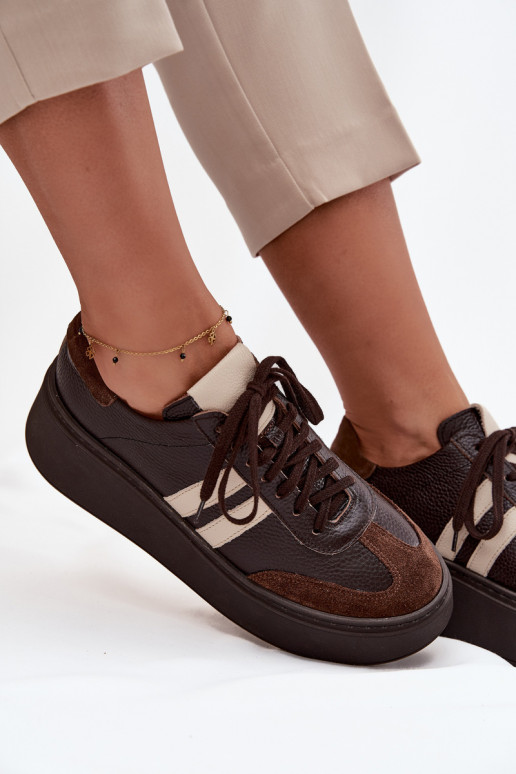 modeļa apavi  ar platformu Zazoo 3775 Czekoladowe    modeļa apavi  ar platformu Zazoo 3775 Czekoladowe