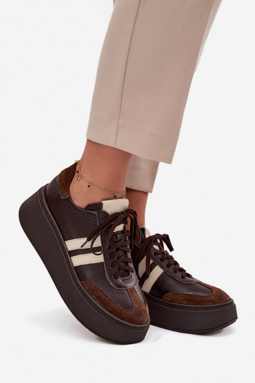 modeļa apavi  ar platformu Zazoo 3775 Czekoladowe    modeļa apavi  ar platformu Zazoo 3775 Czekoladowe