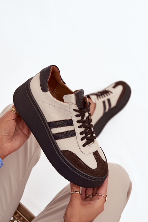    modeļa apavi  ar platformu Zazoo 3775 smilšu krāsas-Czekoladowe