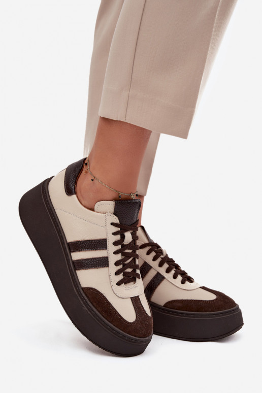    modeļa apavi  ar platformu Zazoo 3775 smilšu krāsas-Czekoladowe