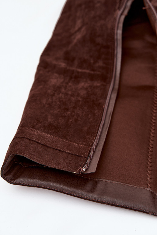 Garie zābaki ar platformu, siksniņām un sudraba detaļām šokolādes krāsā Korivelle