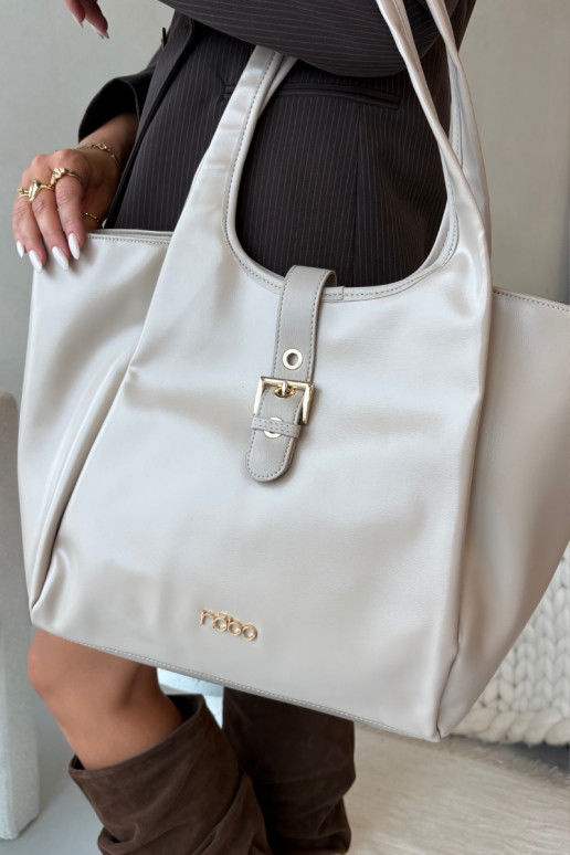 Soma Pircējska ar sprādzēm NOBO BAG6010-015 Gaišibēšs