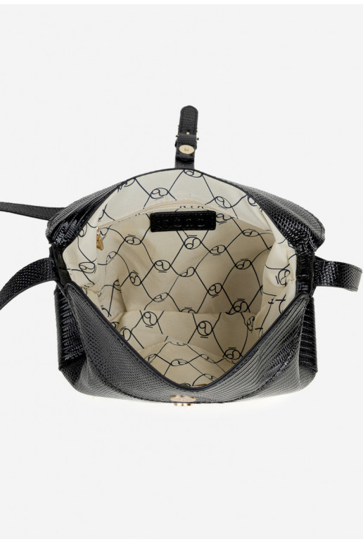 Soma PastnieceDrobnym Tłoczeniem NOBO BAG5780-M20 Melnas krāsas Soma PastnieceDrobnym Tłoczeniem NOBO BAG5780-M20 Melnas krāsas