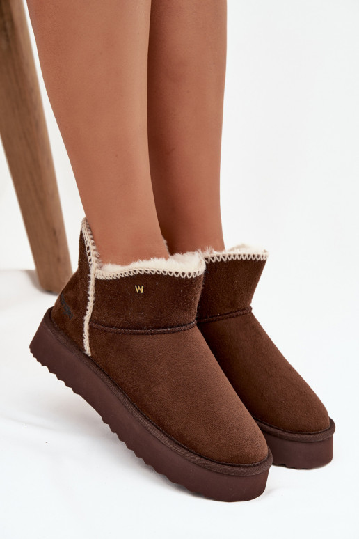 sniega apavi  ar platformu Wrangler 20253093.IKU Czekoladowe