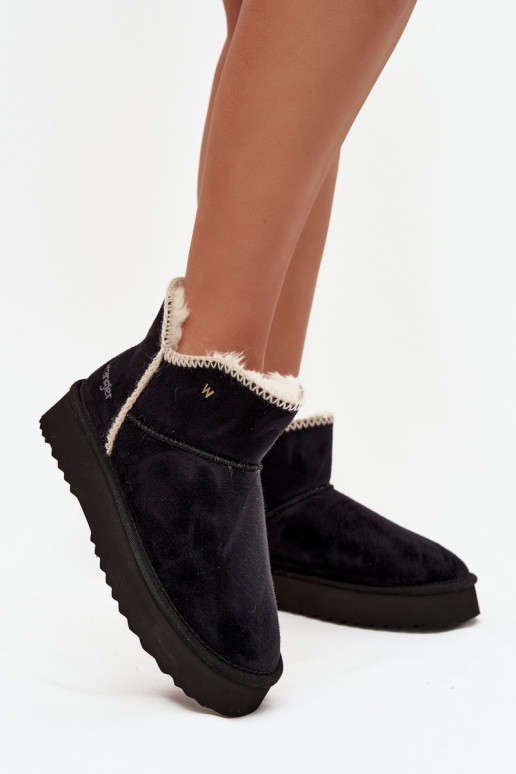 sniega apavi  ar platformu Wrangler 20253093.25Y Melns