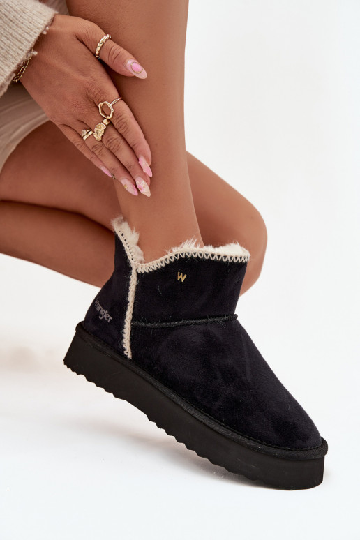 sniega apavi  ar platformu Wrangler 20253093.25Y Melns