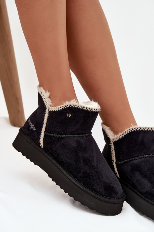 sniega apavi  ar platformu Wrangler 20253093.25Y Melns