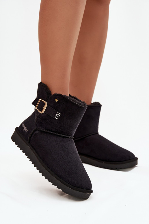 sniega apavi  ar sprādzēm Wrangler 20253091.25Y Melns