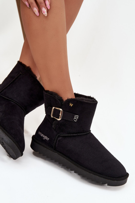 sniega apavi  ar sprādzēm Wrangler 20253091.25Y Melns