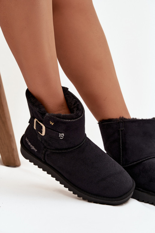 sniega apavi  ar sprādzēm Wrangler 20253091.25Y Melns